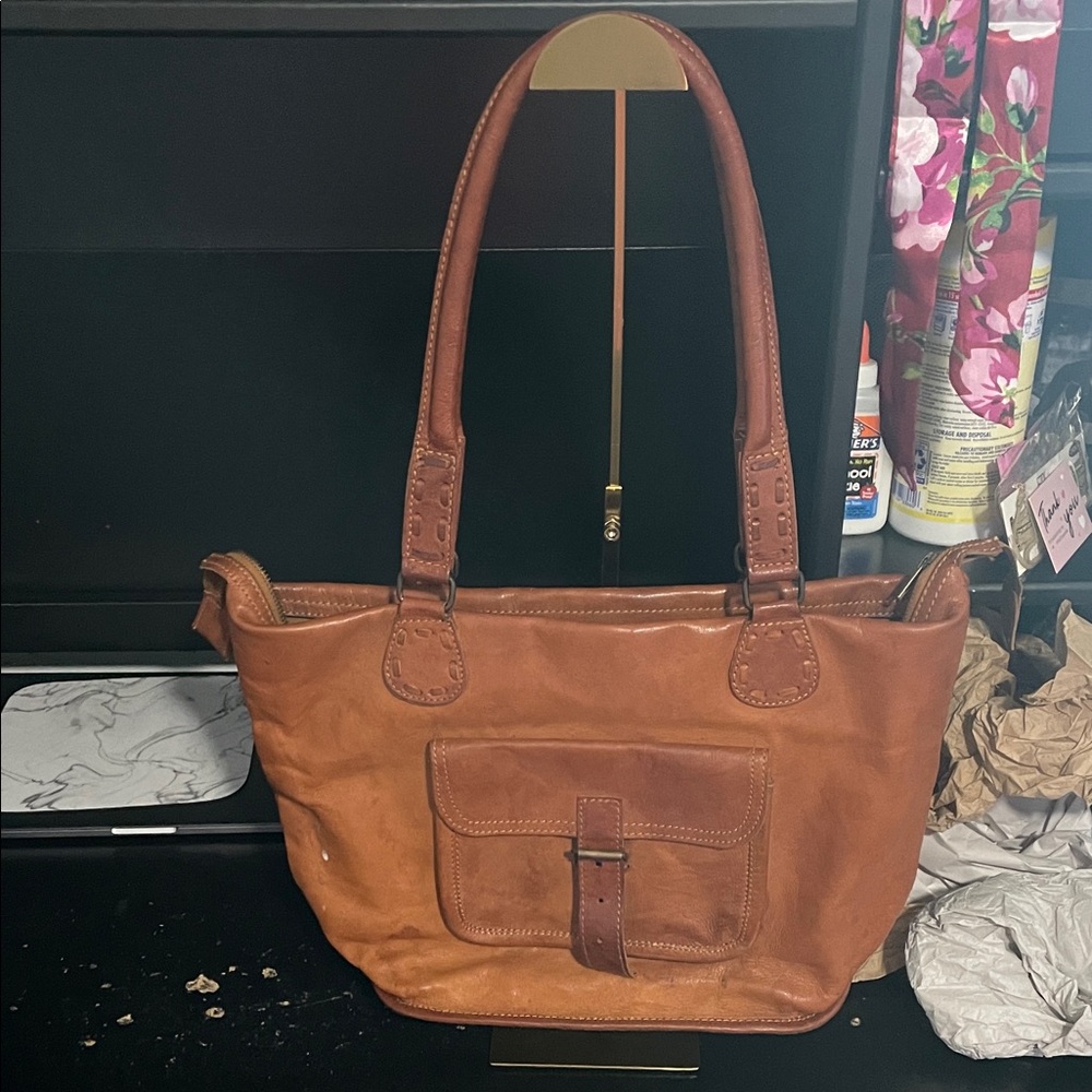 Unlisted Brown Leather Shoulder Bag
